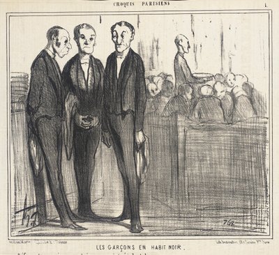 The Boys in Black Suits by Honoré Daumier
